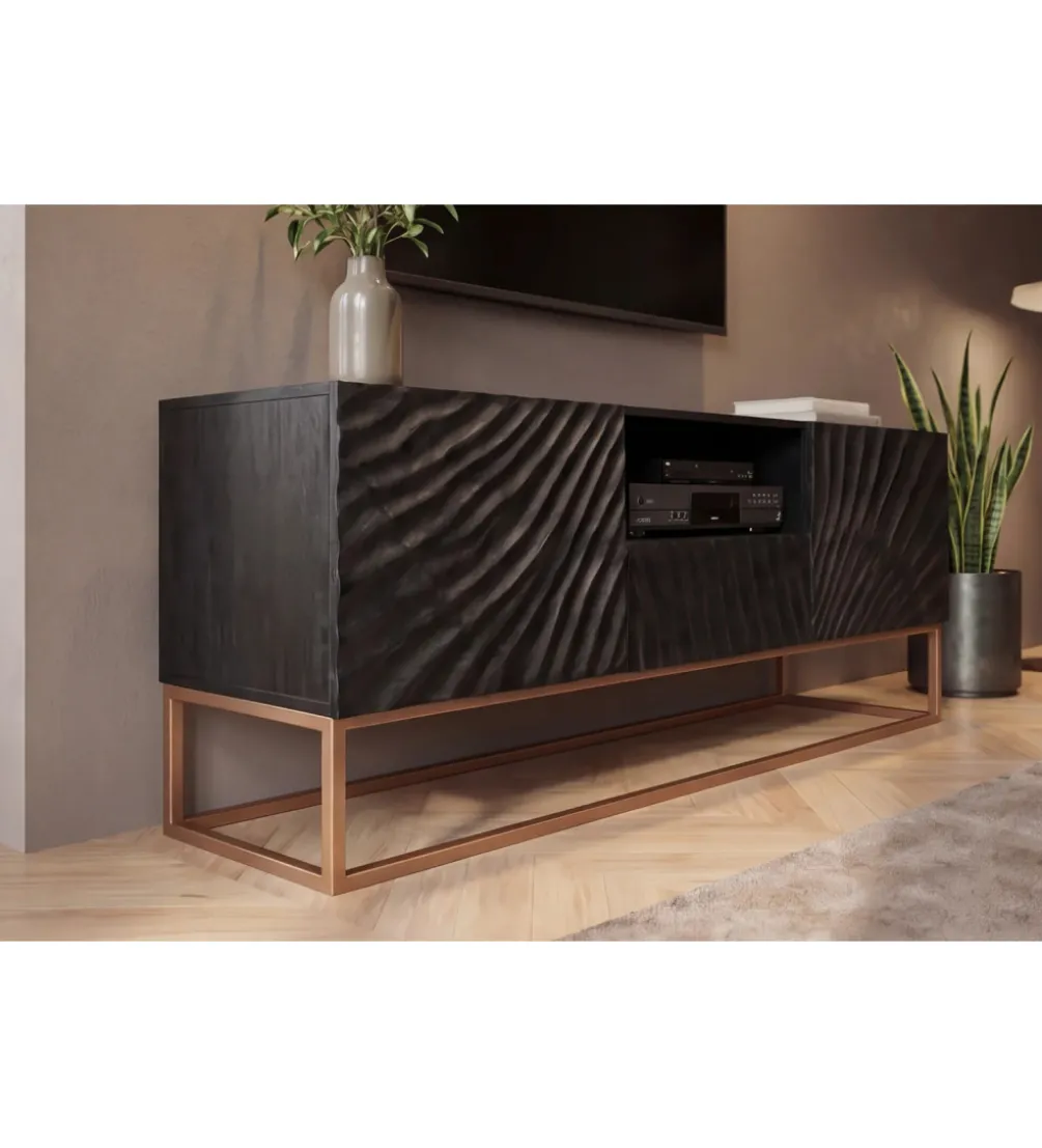 Stolik pod TV ZEUS Scorpion 160 cm drewno mango