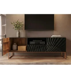 Stolik pod TV ZEUS Scorpion 160 cm drewno mango