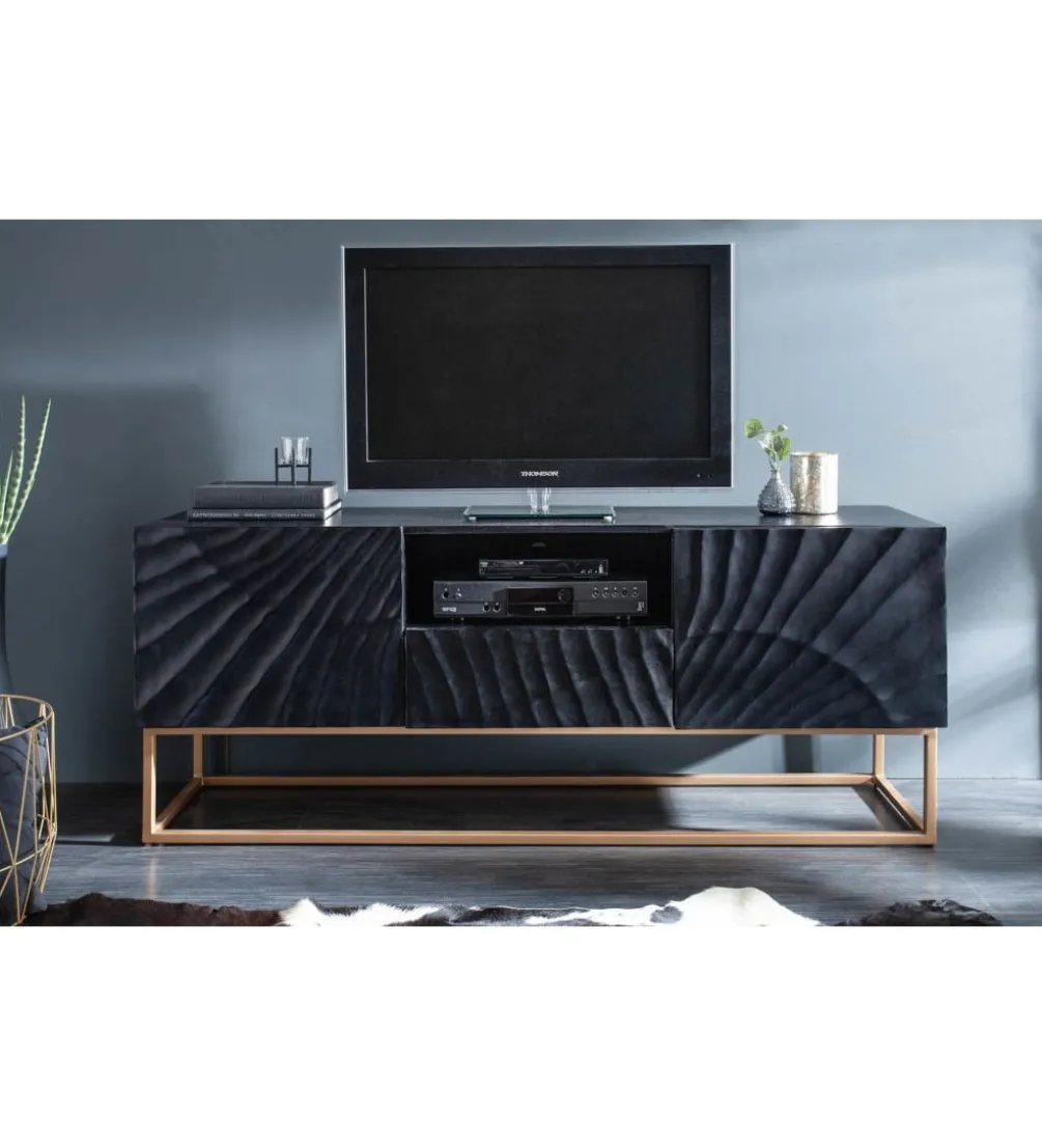 Stolik pod TV ZEUS Scorpion 160 cm drewno mango