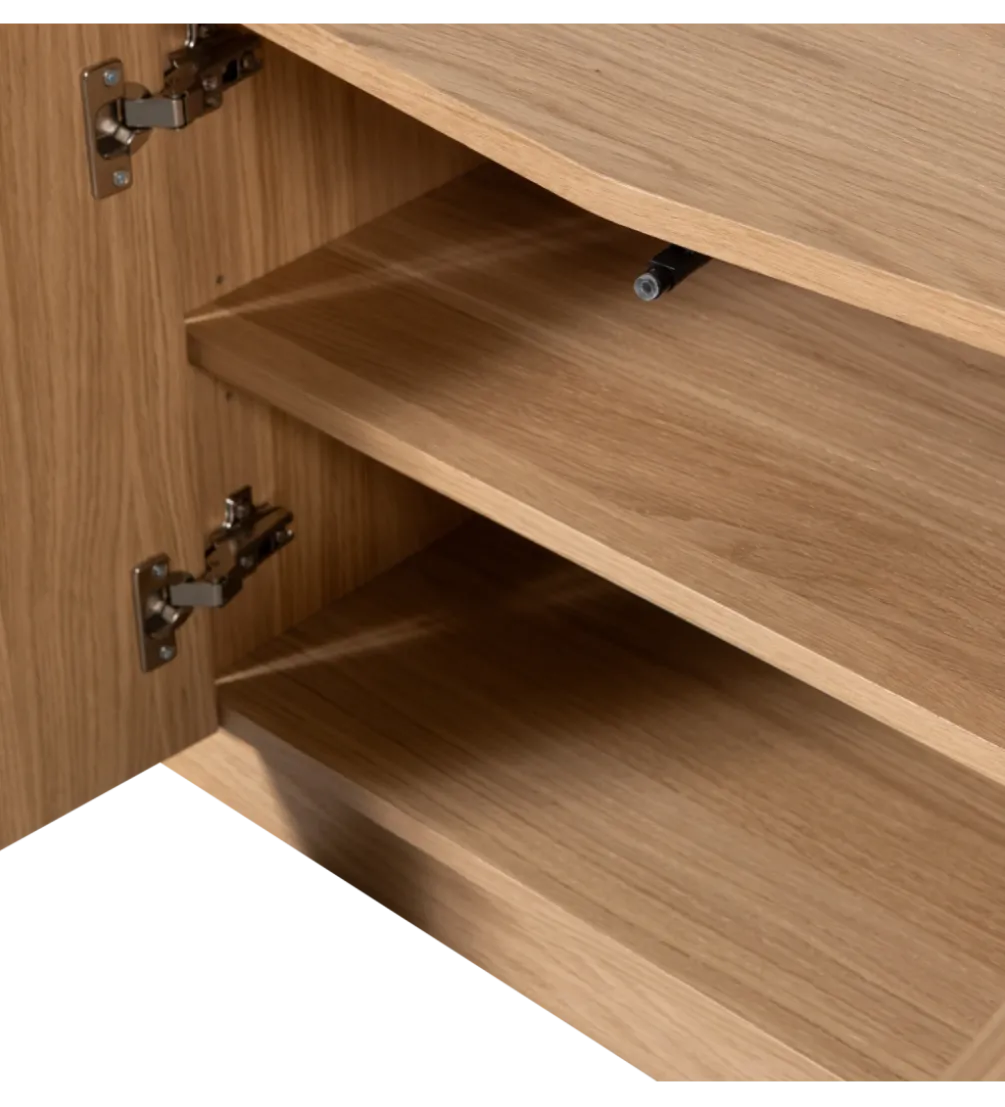 Stolik pod TV ZUMA 133 cm drewno dębu naturalna