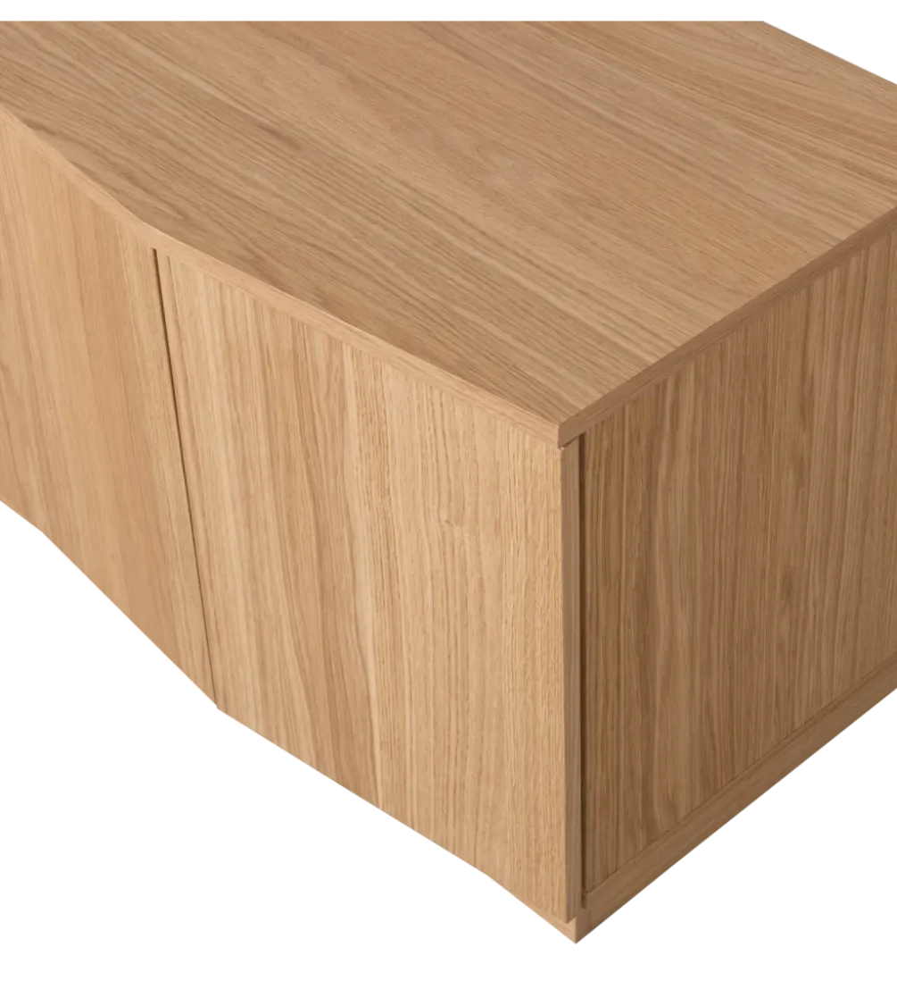 Stolik pod TV ZUMA 133 cm drewno dębu naturalna