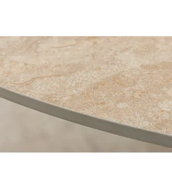 Stół owalny TRAVERTIN 220 cm ceramika w optyce trawertynu