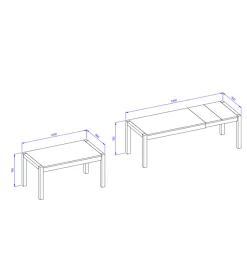 Stół Rozkładany AKTIV 160 cm - 240 cm w optyce dąb Taurus