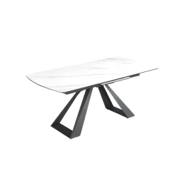 Stół rozkładany CONCORD 180 do 230 cm ceramika w optyce białego marmuru