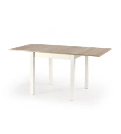 Stół rozkładany GRACJAN 80 cm - 160 cm w kolorze dąb sonoma z kolorem białym