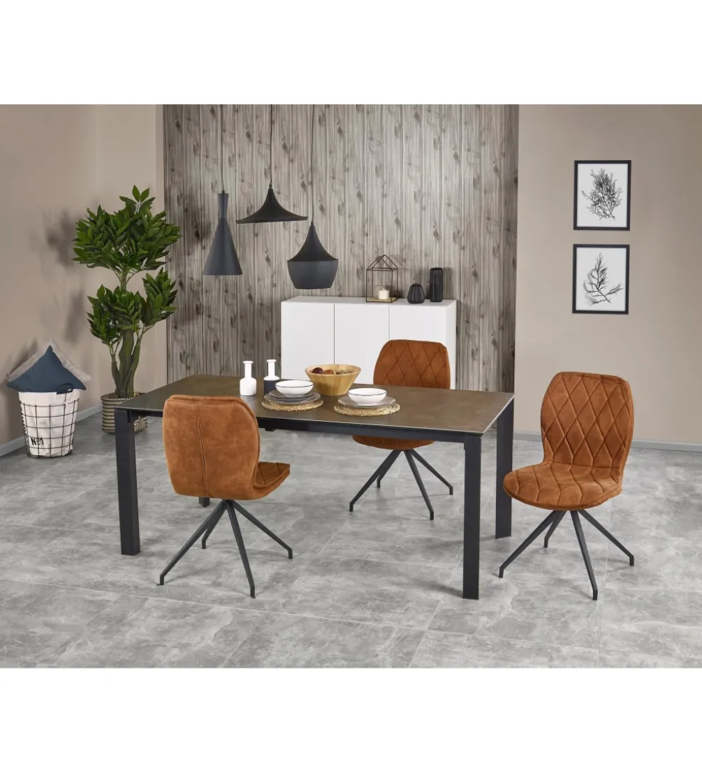 Stół rozkładany HORIZON 120 cm - 180 cm ceramiczny w optyce naturalnego kamienia