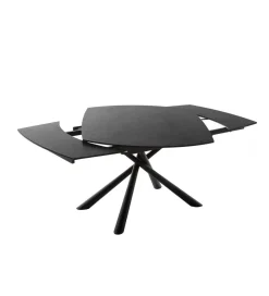 Stół Rozkładany NICOSIA 130 Cm - 190 Cm Ceramika antracyt