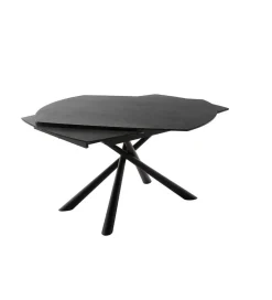Stół Rozkładany NICOSIA 130 Cm - 190 Cm Ceramika antracyt