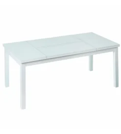 Stół rozkładany ogrodowy AGNES 120 cm biały