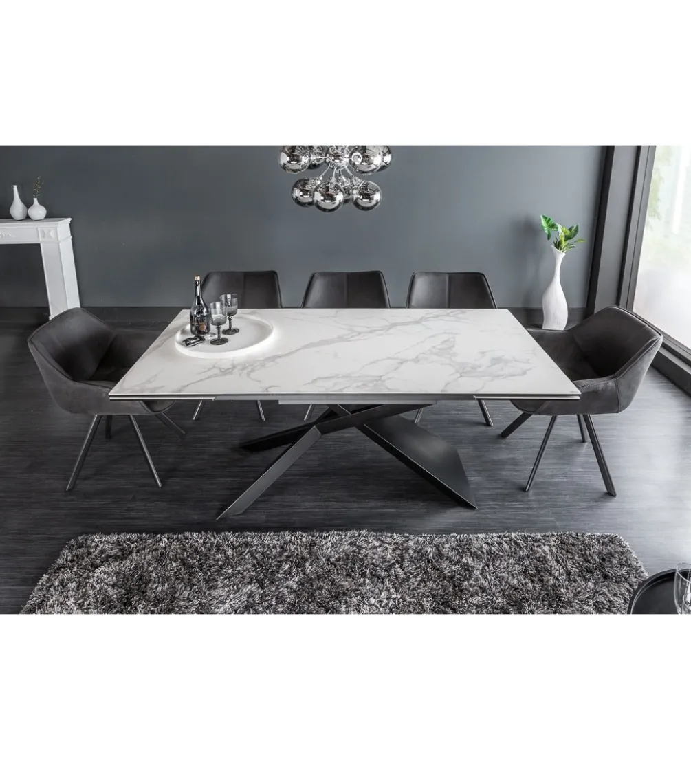 Stół rozkładany ONTARIO Euphoria 180 cm - 220 cm - 260 cm ceramika w optyce marmuru