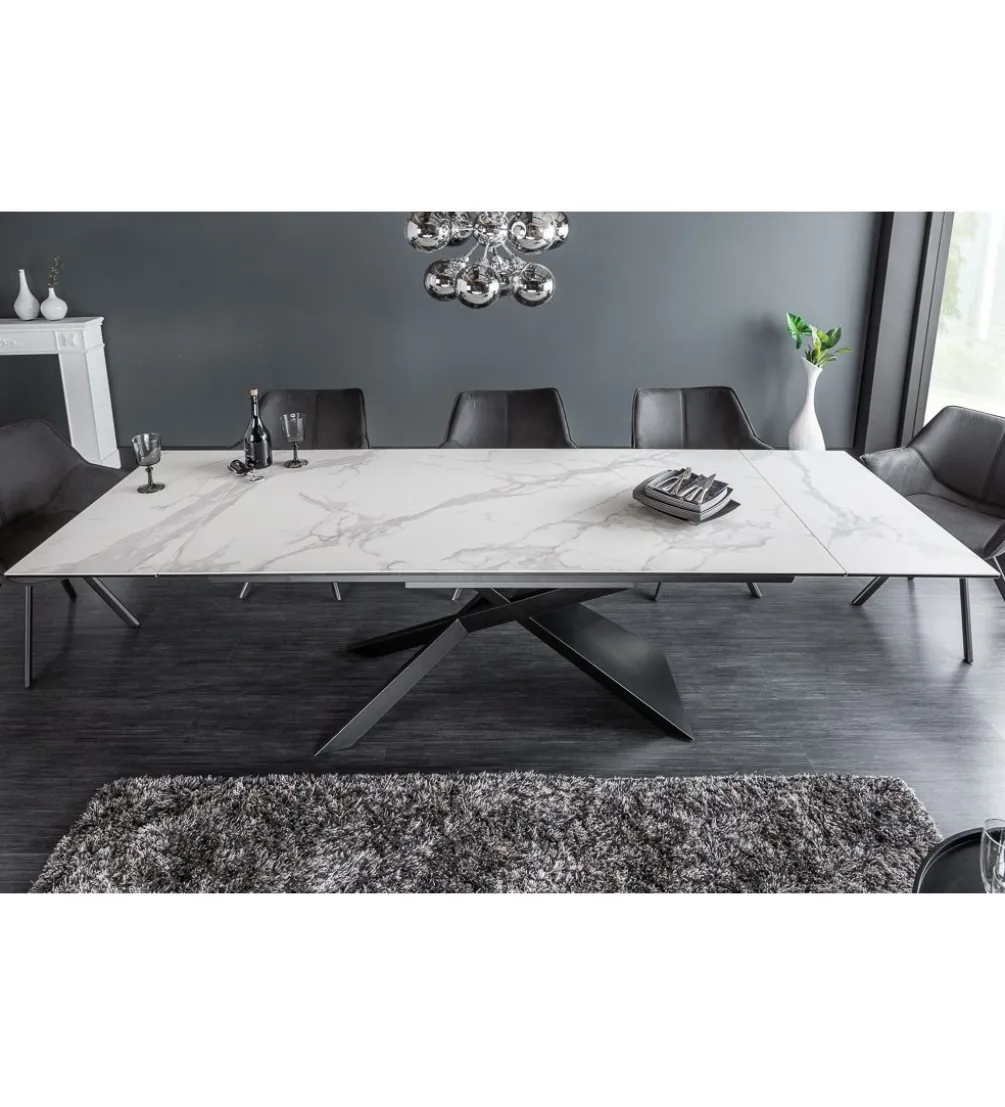 Stół rozkładany ONTARIO Euphoria 180 cm - 220 cm - 260 cm ceramika w optyce marmuru