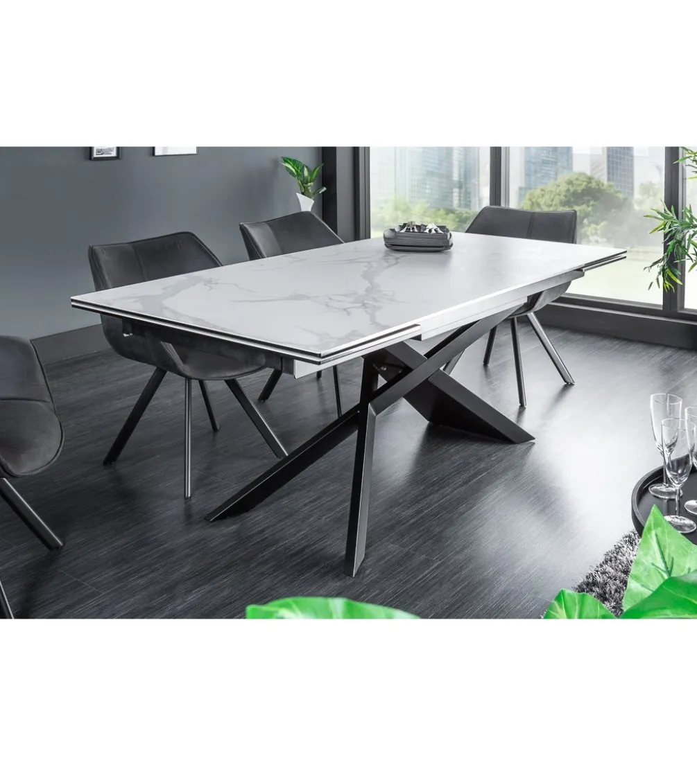 Stół rozkładany ONTARIO Euphoria 180 cm - 220 cm - 260 cm ceramika w optyce marmuru