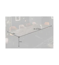 Stół Rozkładany ONTARIO Euphoria180 Cm - 220 Cm - 260 Cm Ceramika W Optyce Marmuru