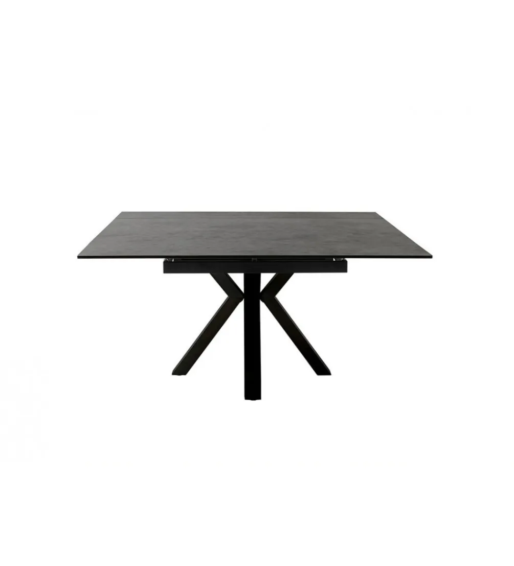 Stół rozkładany PALLINI 150 cm x 90 cm - 120 cm - 150 cm ceramika antracytowy