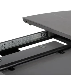 Stół rozkładany PATARASO 120 cm ceramika szara nogi czarne