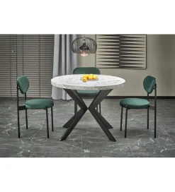 Stół rozkładany PERONI II 100 cm - 250 cm w optyce białego marmuru
