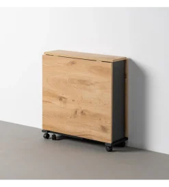 Stół rozkładany PIBEGAR 148 cm naturalny czarny