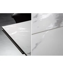 Stół rozkładany PLATON Prometheus 180 cm - 260 cm ceramika w optyce marmuru