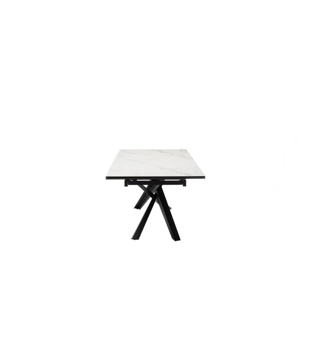 Stół rozkładany TESERO 200 cm - 250 cm - 300 cm ceramika w optyce kremowego marmuru