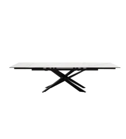 Stół rozkładany TESERO 200 cm - 250 cm - 300 cm ceramika w optyce kremowego marmuru