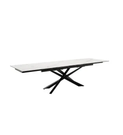 Stół rozkładany TESERO 200 cm - 250 cm - 300 cm ceramika w optyce kremowego marmuru