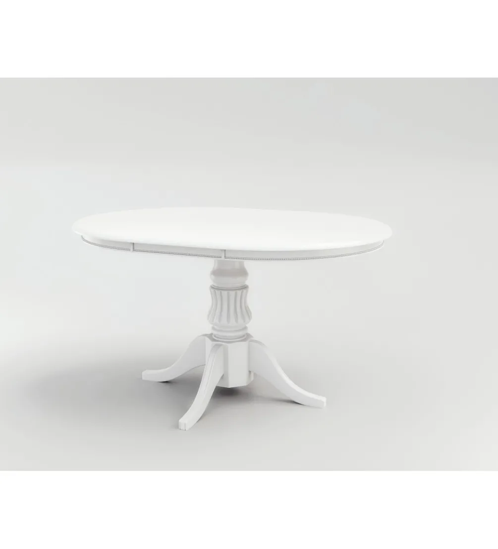 Stół rozkładany WILLIAM 90 cm - 124 cm biały