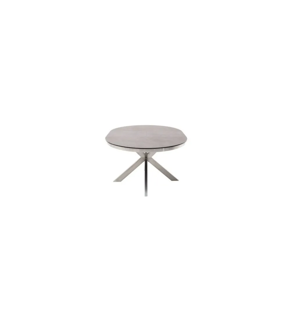 Stół rozkładany WINNIPEG 120 cm - 160 cm antracytowo srebrny