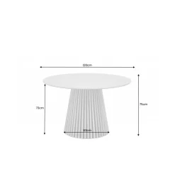 Stół SANZA 140 cm w optyce dąb ciemny