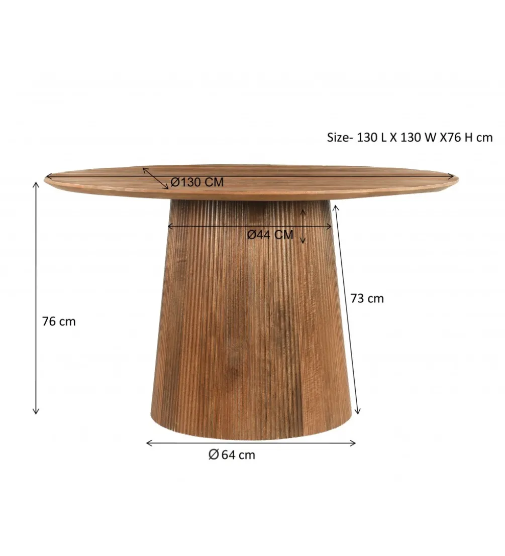 Stół SELVETOR 130 cm drewno mango