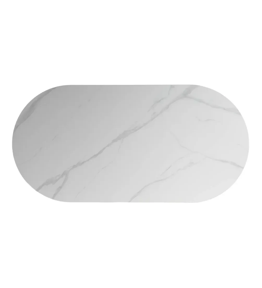 Stół TRANKY 180 x 90 cm brązowy blat ceramika