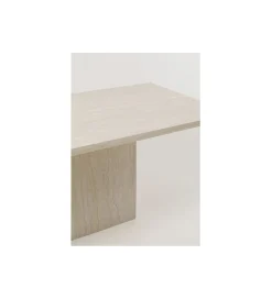 Stół TRAVERTINO 160 x 90 cm naturalny beżowy