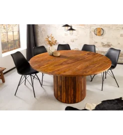 Stół TRES CHIC 140 cm drewno sheesham naturalny