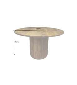 Stół TRES CHIC 120 cm drewno sheesham naturalny