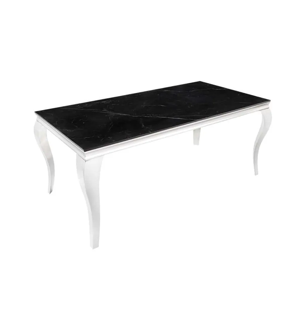 Stół VENETO Modern Barock 180 cm w optyce czarnego marmuru