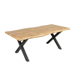 Stół WILD 180 cm nogi X wygląd naturalnego dębu