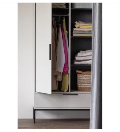 Szafa ADAM 200 cm drewno sosny dust