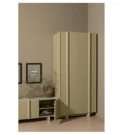 Szafa BASU 210 cm drewno sosny moss