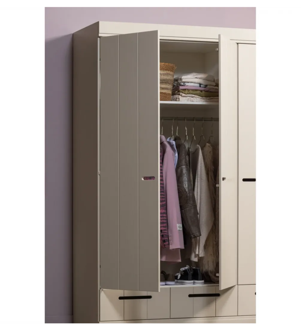 Szafa DRAWER 195 x 140 cm drewno sosna dust