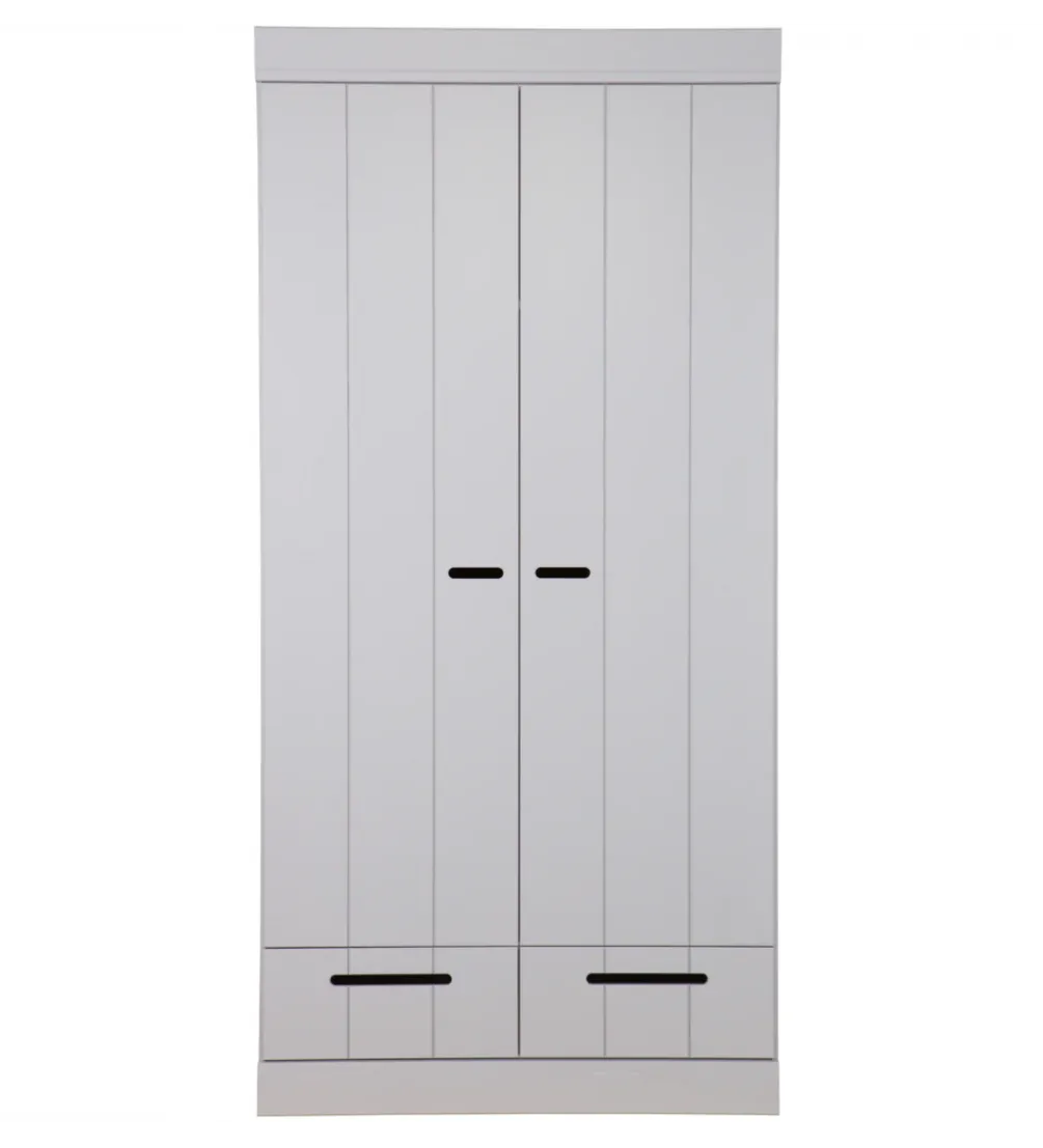 Szafa DRAWER 195 x 94 cm drewno sosna szara