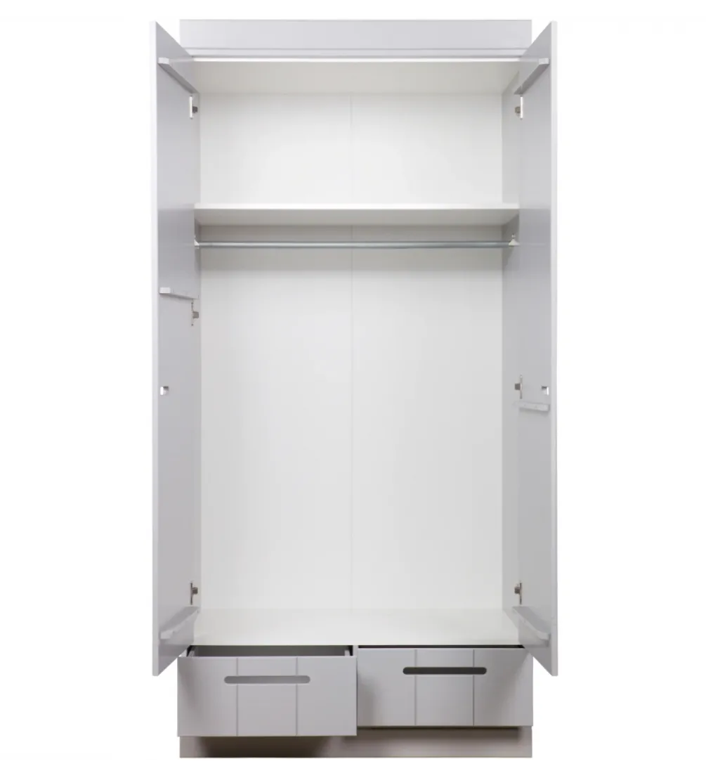 Szafa DRAWER 195 x 94 cm drewno sosna szara