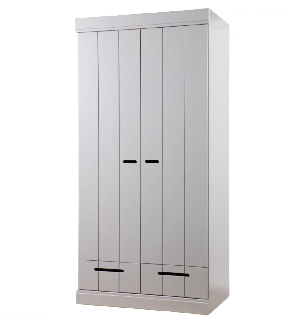 Szafa DRAWER 195 x 94 cm drewno sosna szara
