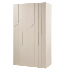 Szafa Japandi z wzorem RAIN 200 cm drewno sosny dust
