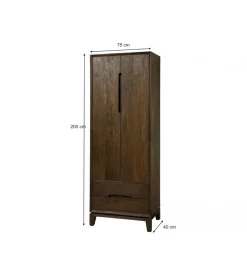 Szafa KORTE 75 cm drewno mango brąz