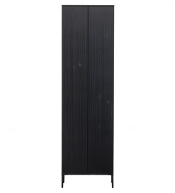 Szafa NEW GRAVURE 210 cm drewno sosny czarna