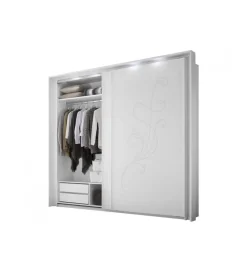 Szafa NIVEA 243 Cm X 230 Cm Biała Z Ozdobnym Nadrukiem