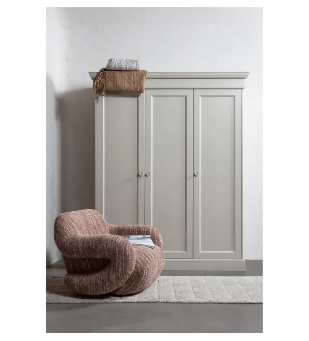 Szafa OLIVIA 212 cm drewno sosna szara