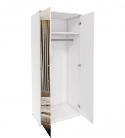 Szafa OPTIMA 90 cm biała z lustrami