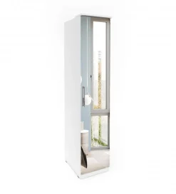 Szafa OPTIMA 45 cm biała z lustrem