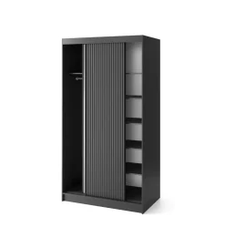 Szafa przesuwna PRESCCO II z lustrem 120 cm czarny