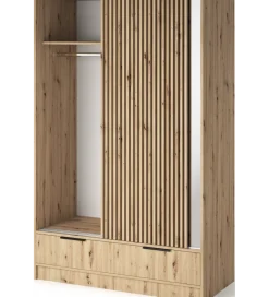 Szafa przesuwna VOODI II 120 cm z lustrem kolor dąb artisan